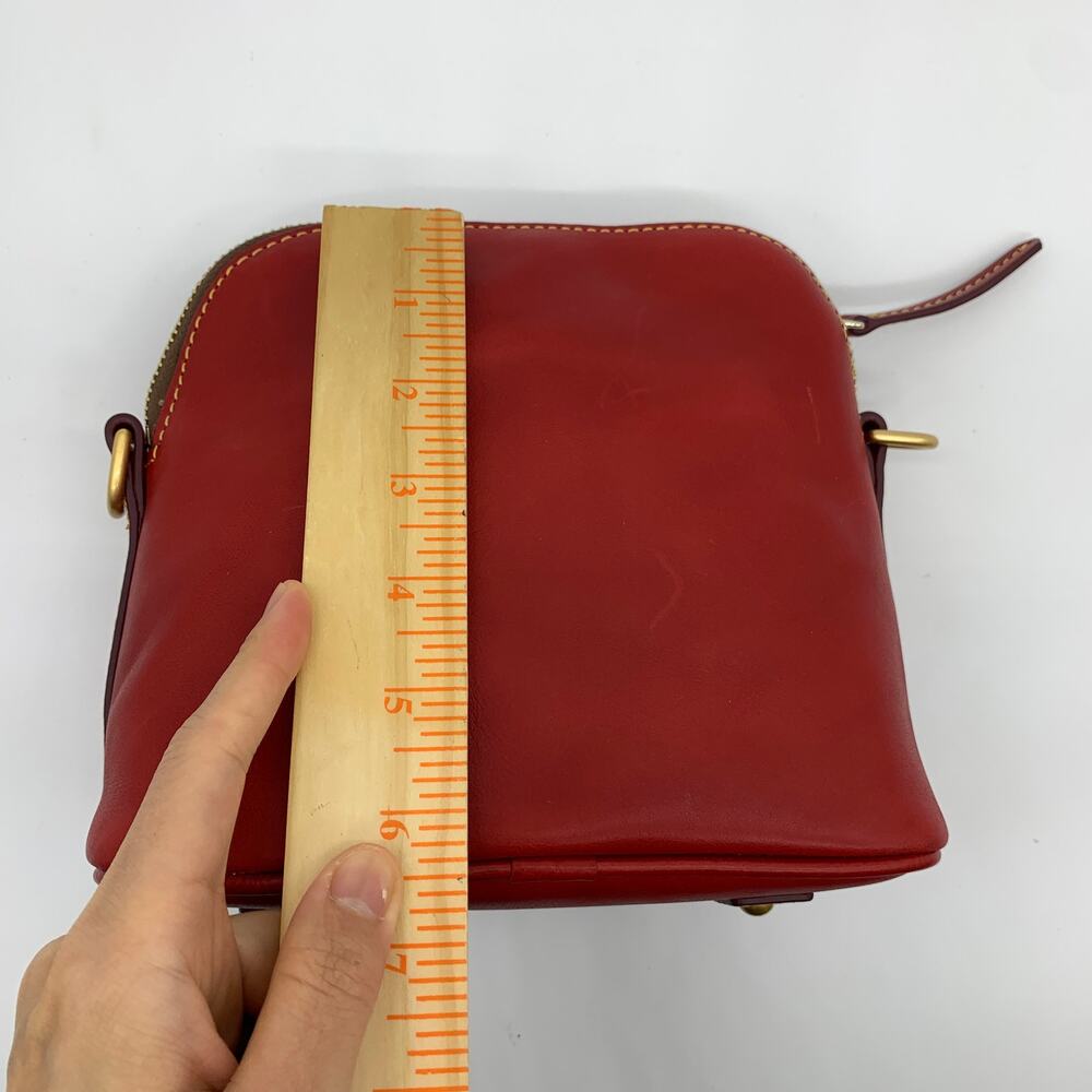 Dooney & Bourke Red Leather Crossbody Bag - Picture 6 of 14
